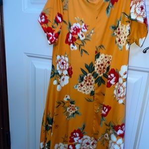 yellow flower dress